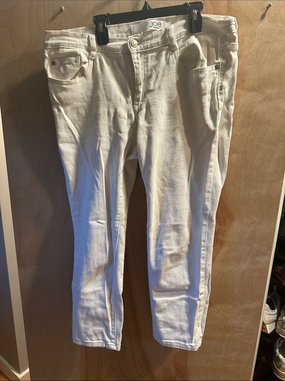 Joe Fresh White Cropped Slim Jeans